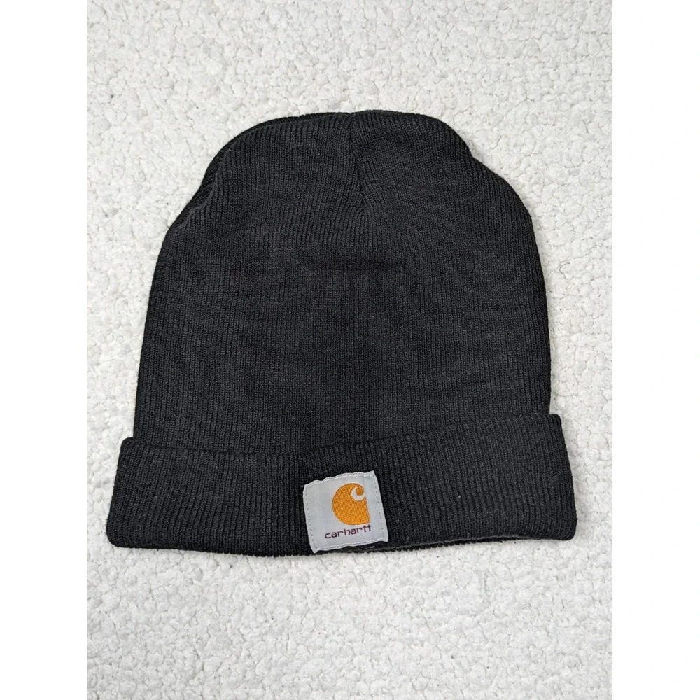 Carhartt Mens Beanie Acrylic Watch Hat A18 Black Knit Cuffed Stretch OS Workwear